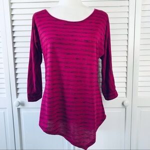 3/$25 APT. 9 Pink Black Scoop Neck Shirt Size Small